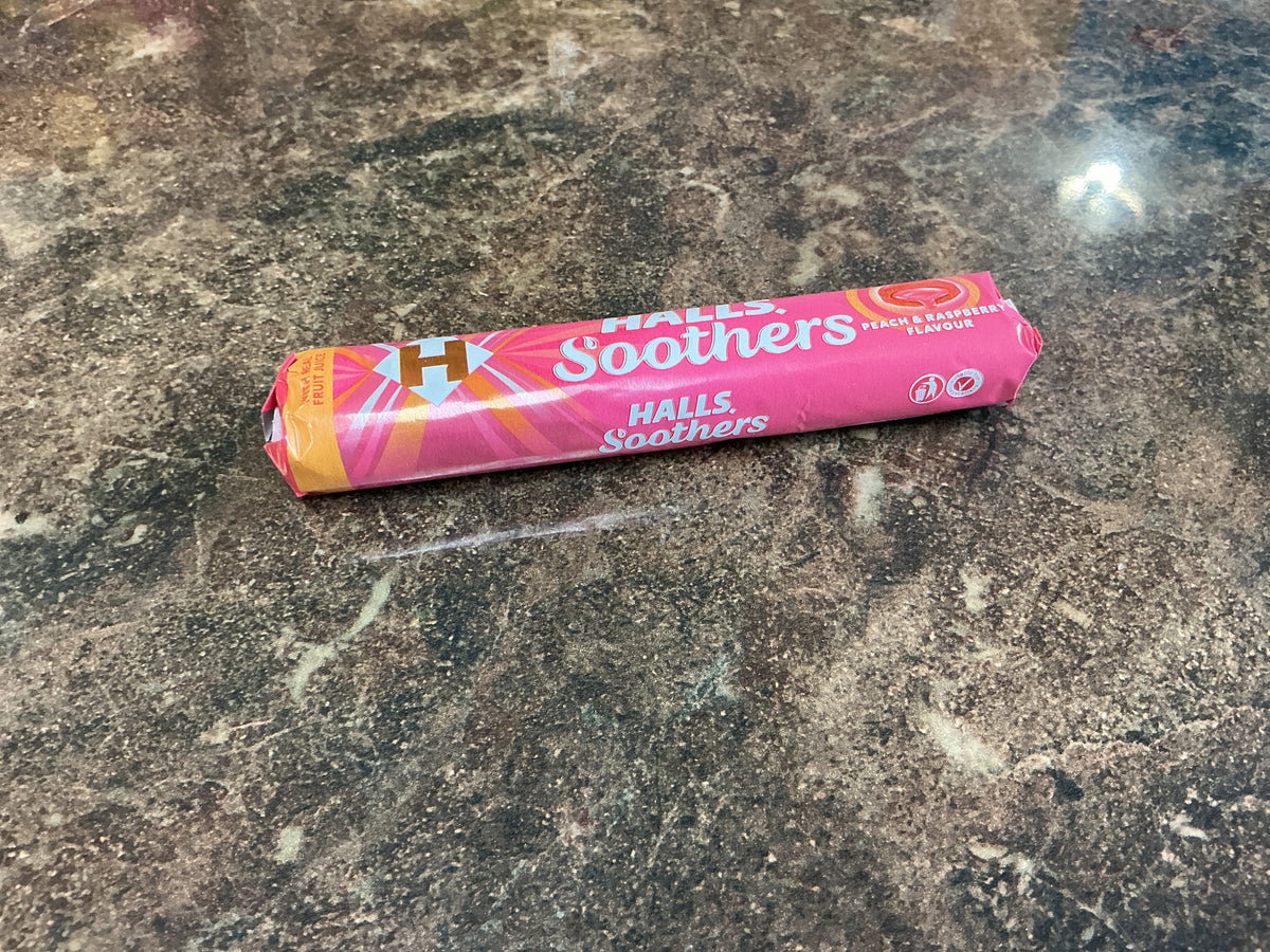 HALLS SOOTHERS PEACH & RASPBERRY 45G