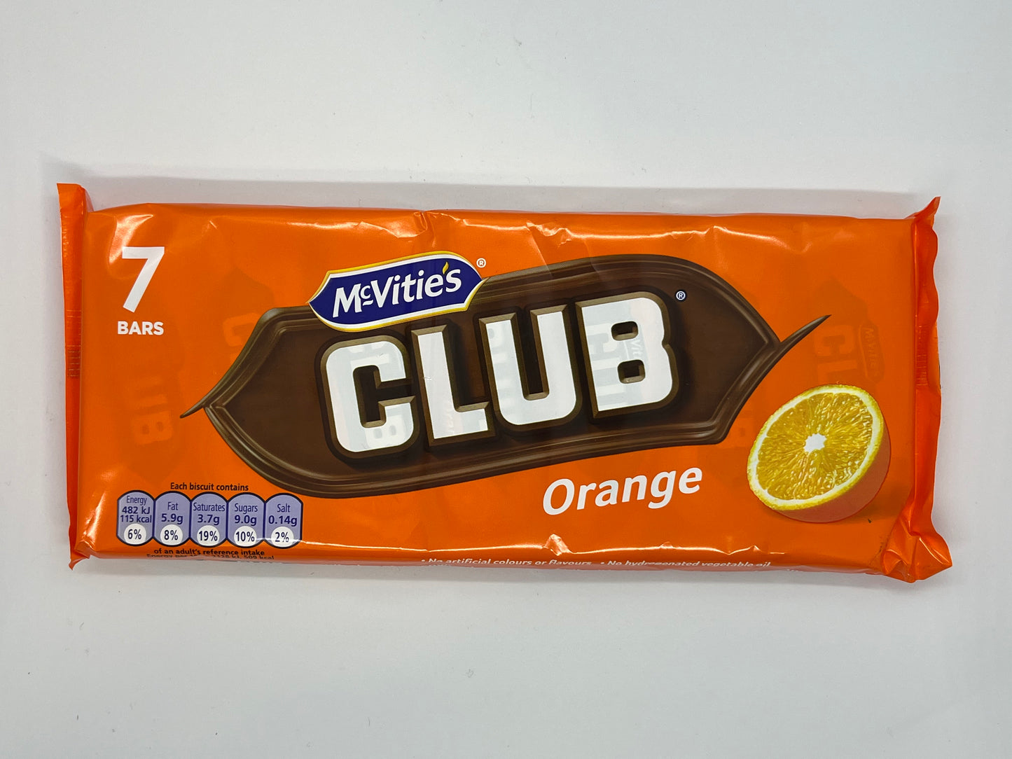 McVitie’s Club Orange 7 Bars 154g