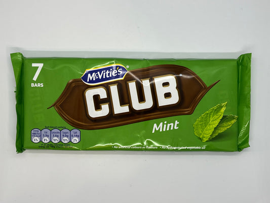 McVitie’s Club Mint 7 Bars 154g