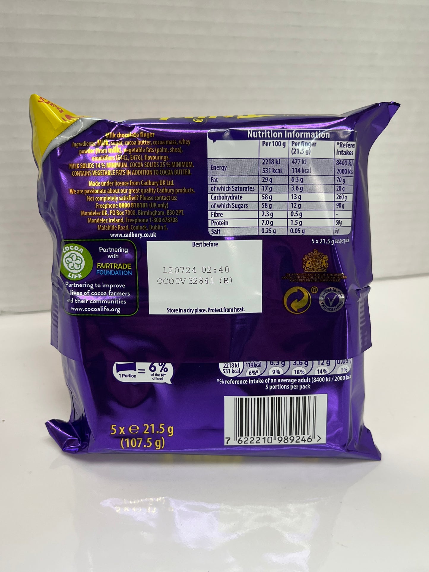 Cadbury Twirl 5 Bars 107.5g