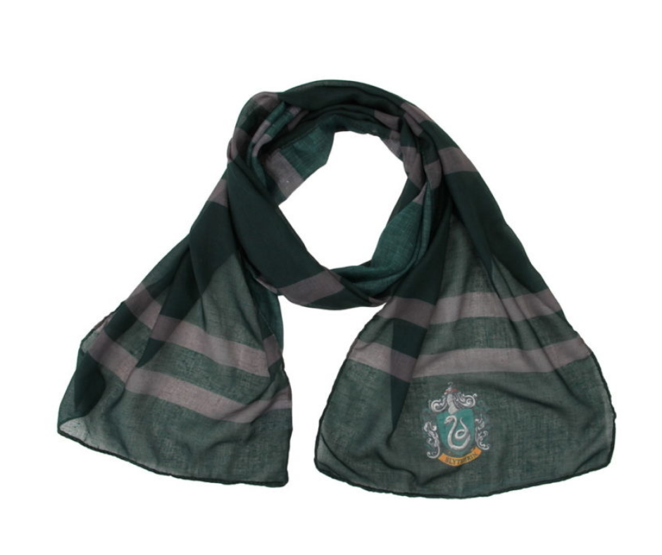 Channel your house and complete your Harry Potter look with this unique green Slytherin scarf. This sheer scarf is made of super soft material and can be worn any season of the year!