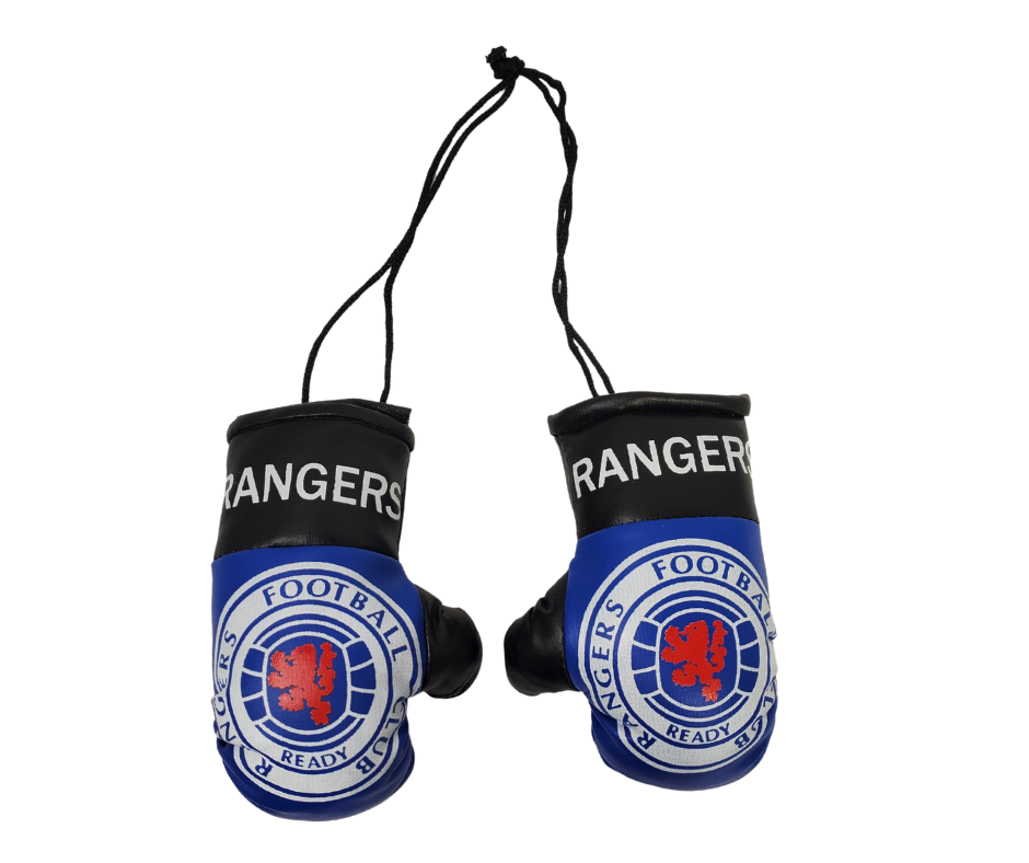 Add some Rangers pride to your ride! These adorable mini boxing gloves are perfect for your rearview mirror. Approximately 5 inches x 3 inches.