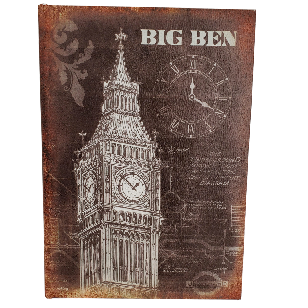Large Hollow Big Ben Book - Look no further to display a classy book on your coffee table, office desk, or anywhere that will add a spark into the room!. Each book is approximately 12.7x3x9.1inches in size. This versatile hollow book can be used for decor and storage! Makes for the perfect gift for any occasion. 