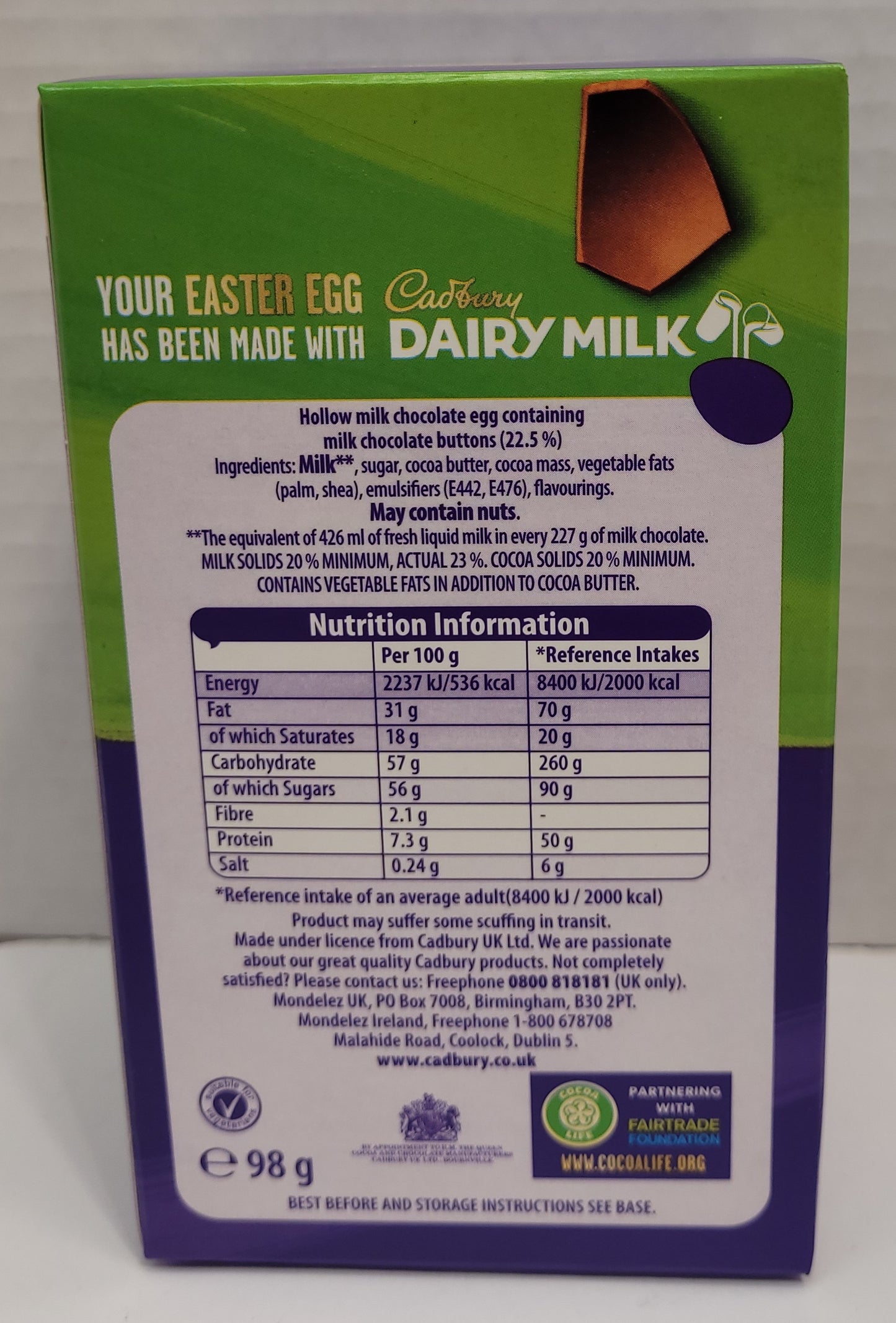Cadbury Dairy Milk Buttons Small Easter Egg