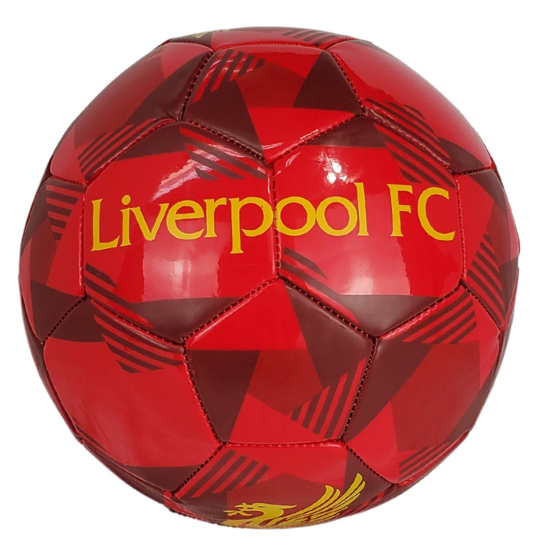 This size 5 Official Liverpool Football Club burgundy football is perfect for any football fan who loves a kick about in the summer. This football has a geometric prism burgundy and red design that features the official L.F.C. crest and the text "Liverpool FC." This is the perfect gift for the young L.F.C. football fan! This football features dual-layer backing with a 2.5mm foam and rubber bladder to withstand rugged play! 