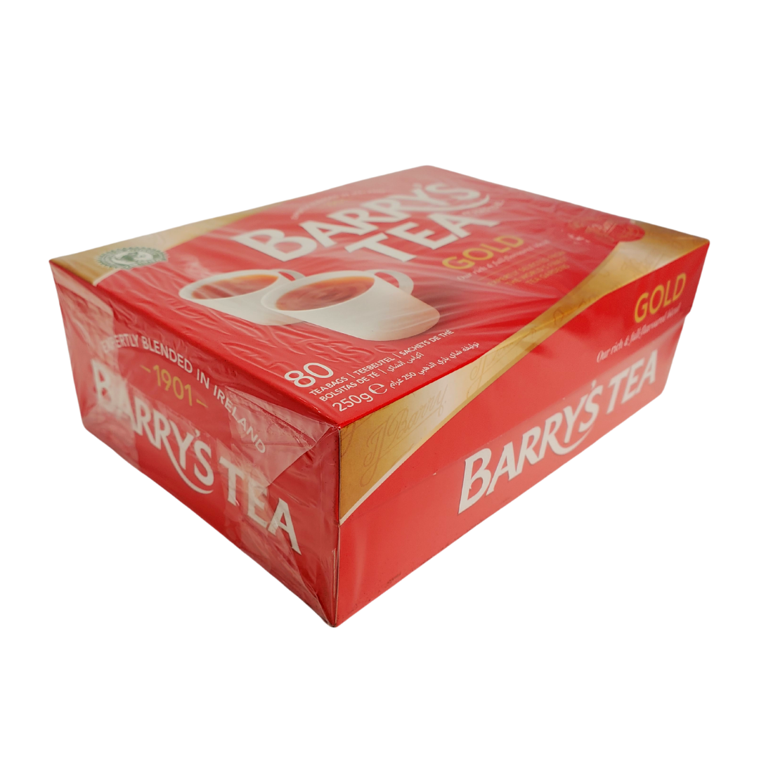 Barry's Tea Gold Blend - Expertly blended since 1901. 100% natural black tea. Rainforest alliance certified ta gardens. Sourced from Rwanda, Kenya, and the Assam Valley of India. Expertly blended in Ireland. Box includes 80 tea bags.
