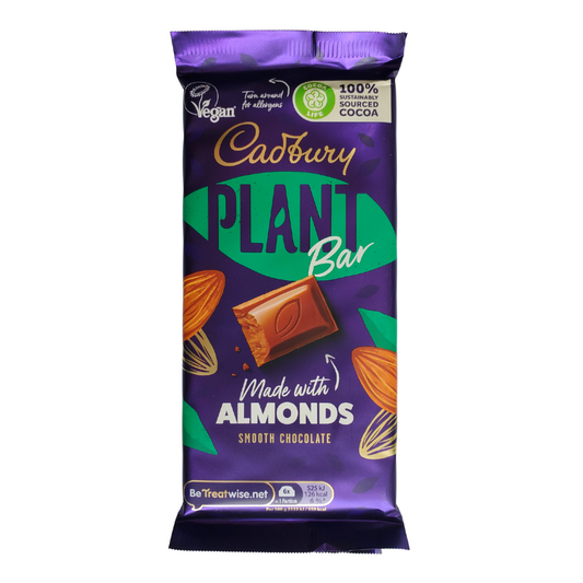 These chocolate bars are made with 100% plant-based ingredients, and have the stamp of approval from the Vegan Society! They use almond paste to replace dairy milk which gives the creamy taste you expect with a hint of nuttiness!   Not only are the chocolate bars plant-based but so is the packaging!!  Imported from the UK