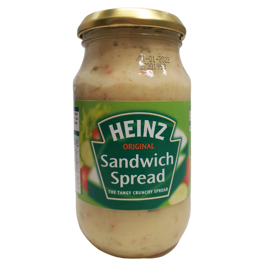 Heinz sandwich spread: The tangy crunchy spread. Suitable for vegetarians. No Artificial colours. 300g.