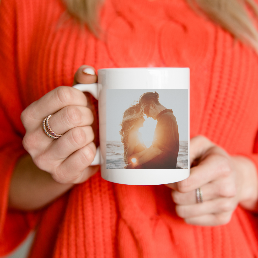 You can have your very own mug, just the way you like it. Simply email us a photo of the image you would like printed on the mugs. Ensure the quality of the photo is HD (1080p is recommended).  We will use your image, print it on a mug, and have it ready for you within two weeks! 