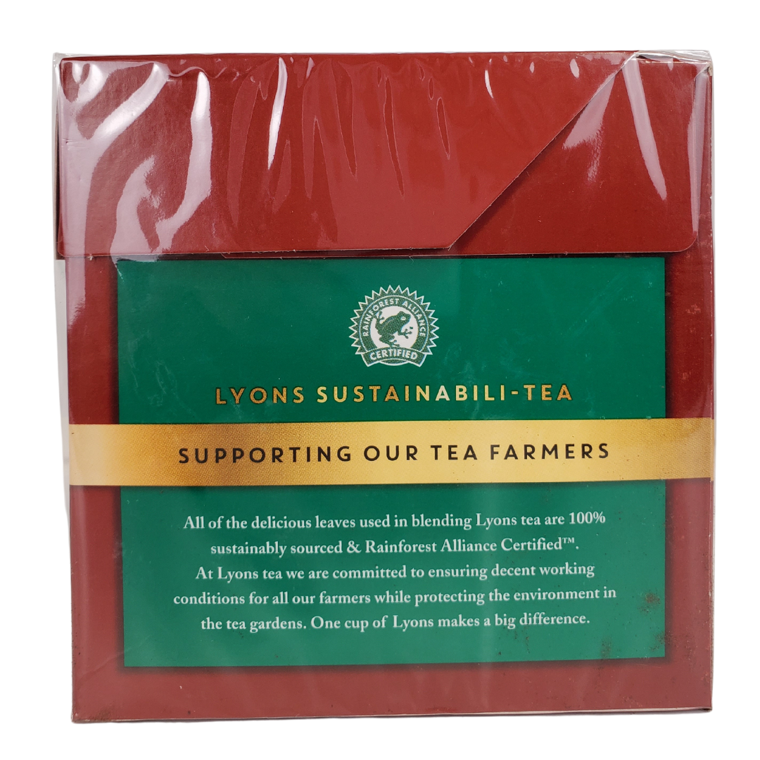 Lyons uses only the best quality tea leaves and remains a firm favourite in the UK.  Comes with 40 rich and decadent tea bags. 