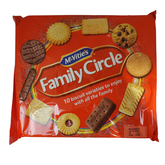 Share a delicious and tempting treat with your whole family with McVitie's Family Circle Biscuits. This assortment box has 10 varieties of your favourite and most beloved biscuits. These biscuits are made with love from one of Uk's most trusted biscuit brands. This is the perfect way to put a smile on someone's face this holiday season.   Imported from the United Kingdom. 