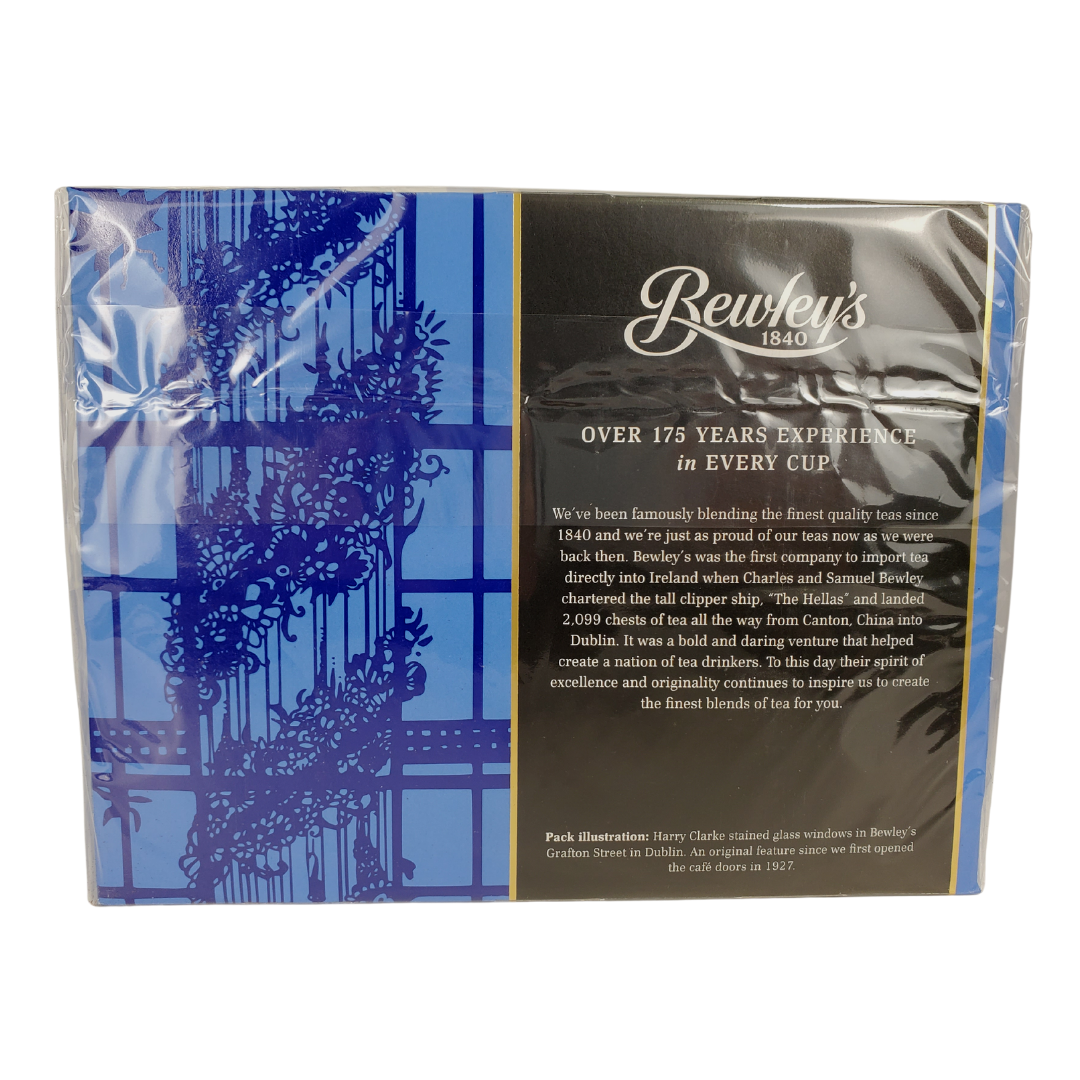 Brewley's Dublin Morning Tea - Bottom of Box View - A traditional tea with strong, stimulating flavour. Bewley's has blended some of the finest quality teas since 1840. This box of tea comes with 80 tea bags.