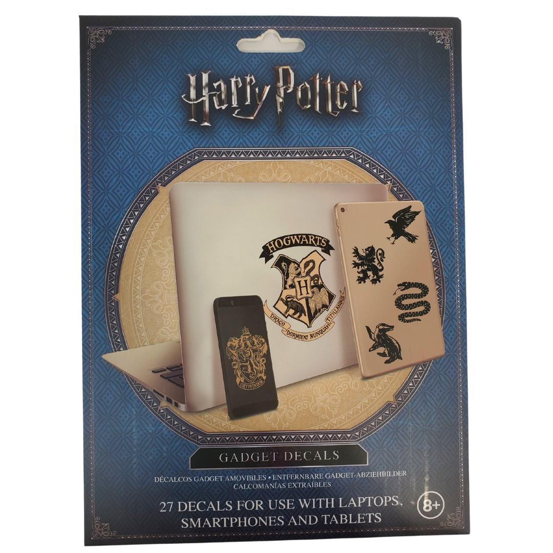 Bring some magic to your laptop, cellphone, tablet, and more with this pack of 27 Harry Potter decals! This pack of Harry Potter decals is waterproof and removable so you don't have to worry about any sticky residue when you remove them!