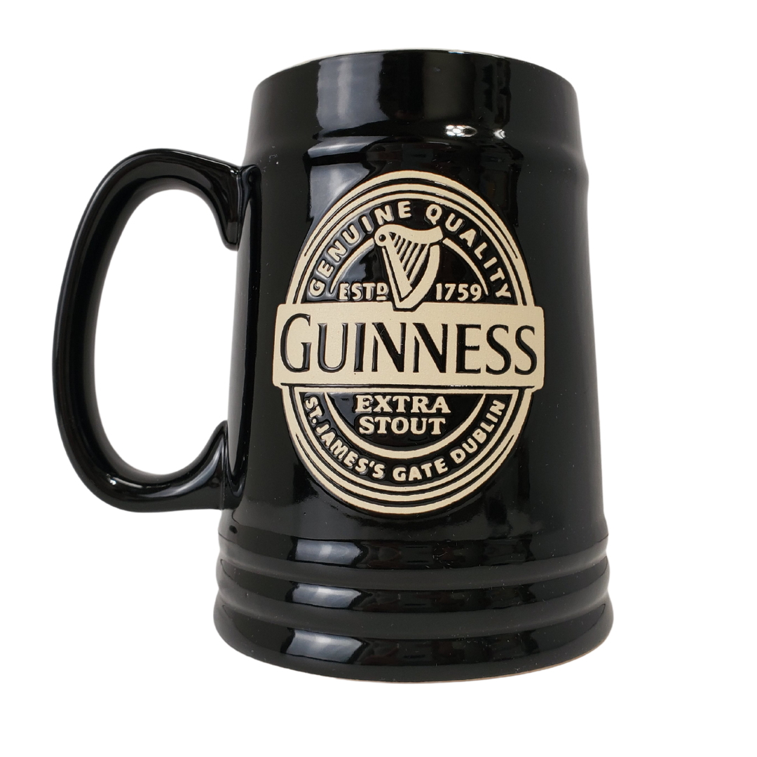 Give yourself the feel of having a pub at home with this official Guinness tankard. Designed with the Guinness label, it reminds you of Ireland, the home of the black stuff.  Material: ceramic  Care Instructions: Hand wash only 