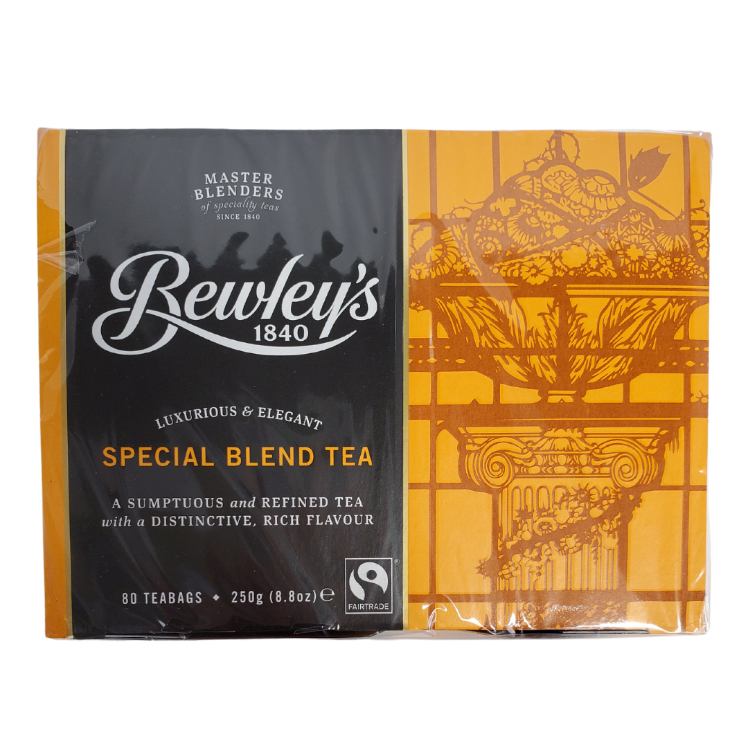Bewleys's Special Blend Tea - Front of Box View - A sumptuous and refined tea with a distinctive, rich flavour. Bewley's has blended some of the finest quality teas since 1840. This box of tea comes with 80 tea bags. 