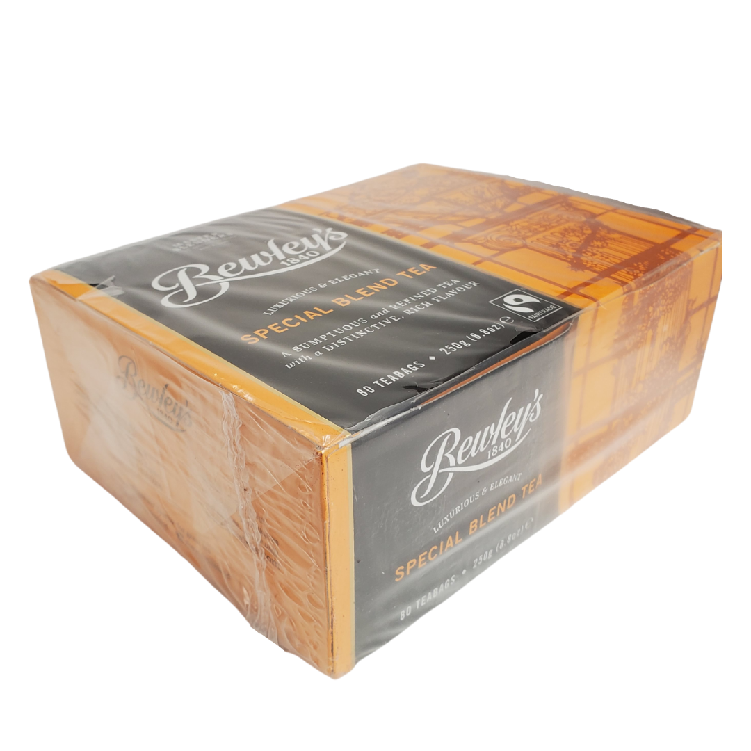 Bewleys's Special Blend Tea - Side of Box View - A sumptuous and refined tea with a distinctive, rich flavour. Bewley's has blended some of the finest quality teas since 1840. This box of tea comes with 80 tea bags. 