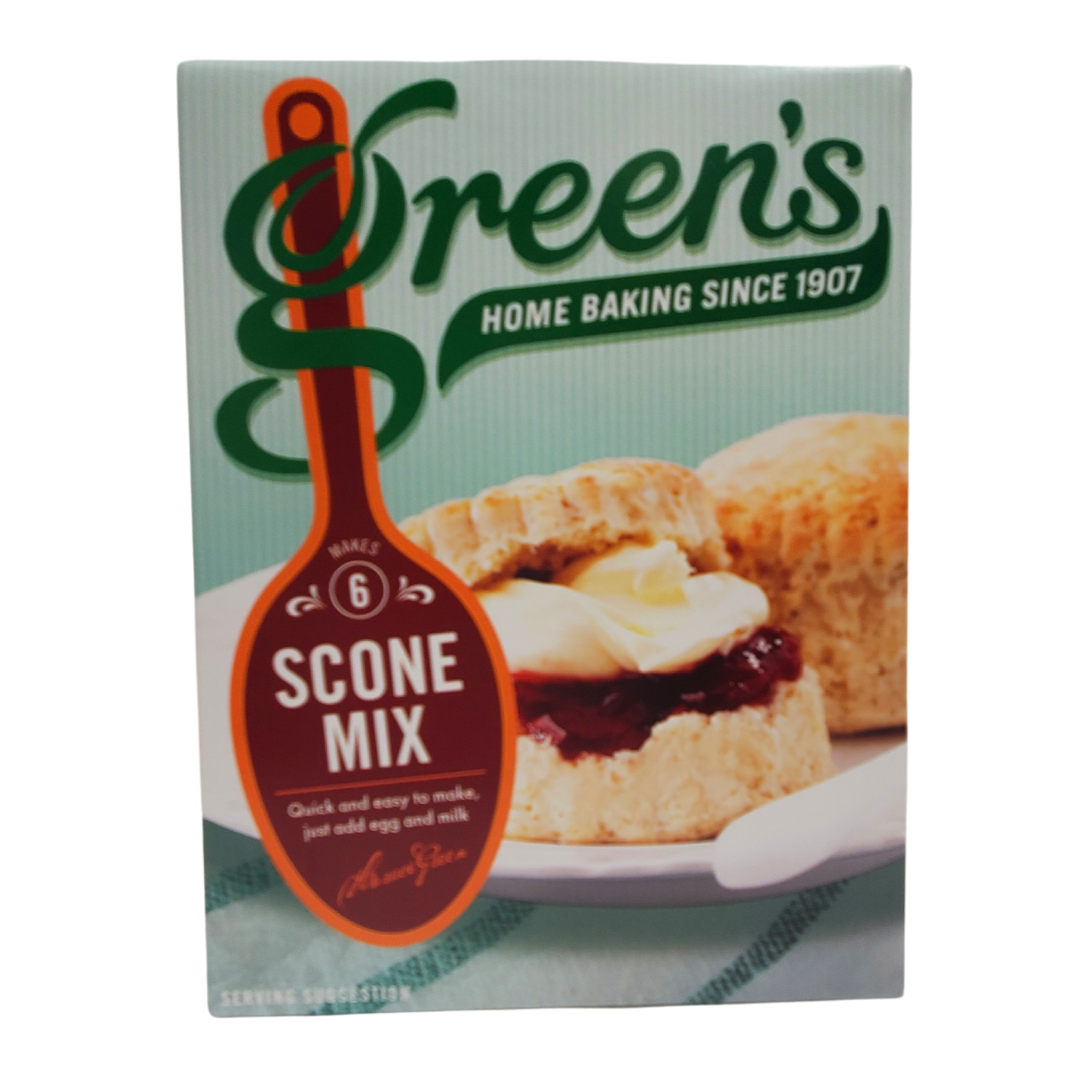 This package of Green's scone mix makes 6 scones!! This recipe is quick and easy to make! All you need is one egg, 70 mL of semi-skimmed milk, and flour for dusting!! 