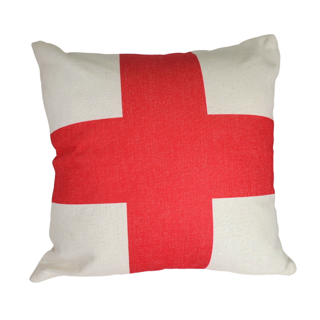 An easy way to add a pop of colour into any room! Perfect for your favoutite chair, sofa, or tossed on the bed with our decorative pillows. Add a fun accent into any room with this England flag pillow. Throw pillows really do have the ability to transform a room from being uninviting to warm and welcoming. Comes with a pillow cover and insert. 