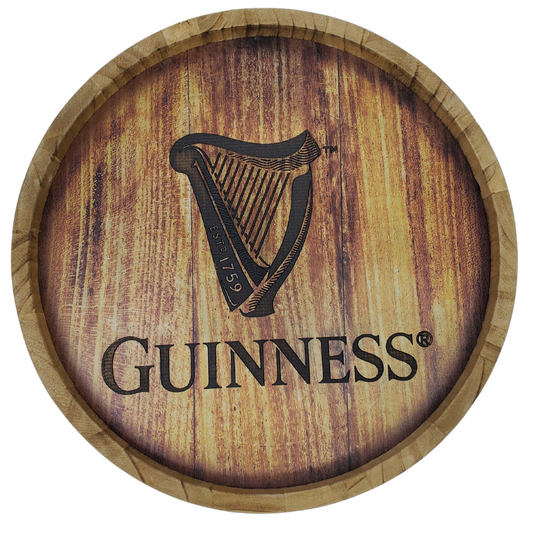 Looking for the perfect decor in your man cave? look no further! This Guinness wall plaque is sure to be a conversation starter. Featuring the famous harp and the Guinness logo. Approx 12" in diameter