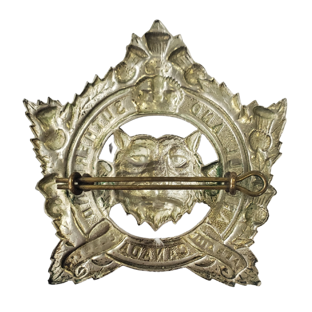 This is from an uncommon unit within the commonwealth army. From the 1930s to 1940s. White metal cap badge. In great condition with complete lugs and pin.