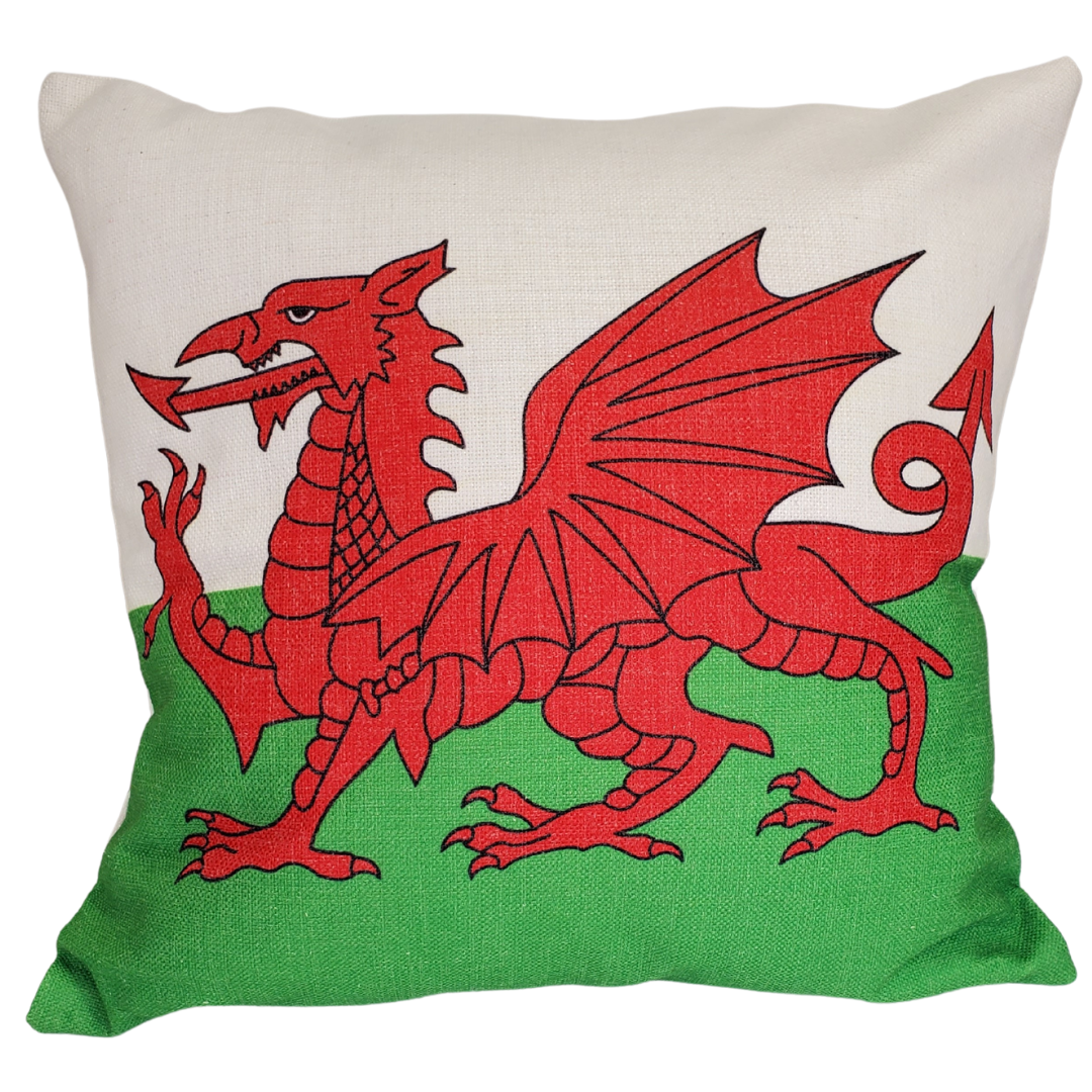 Welsh Flag Throw Pillow