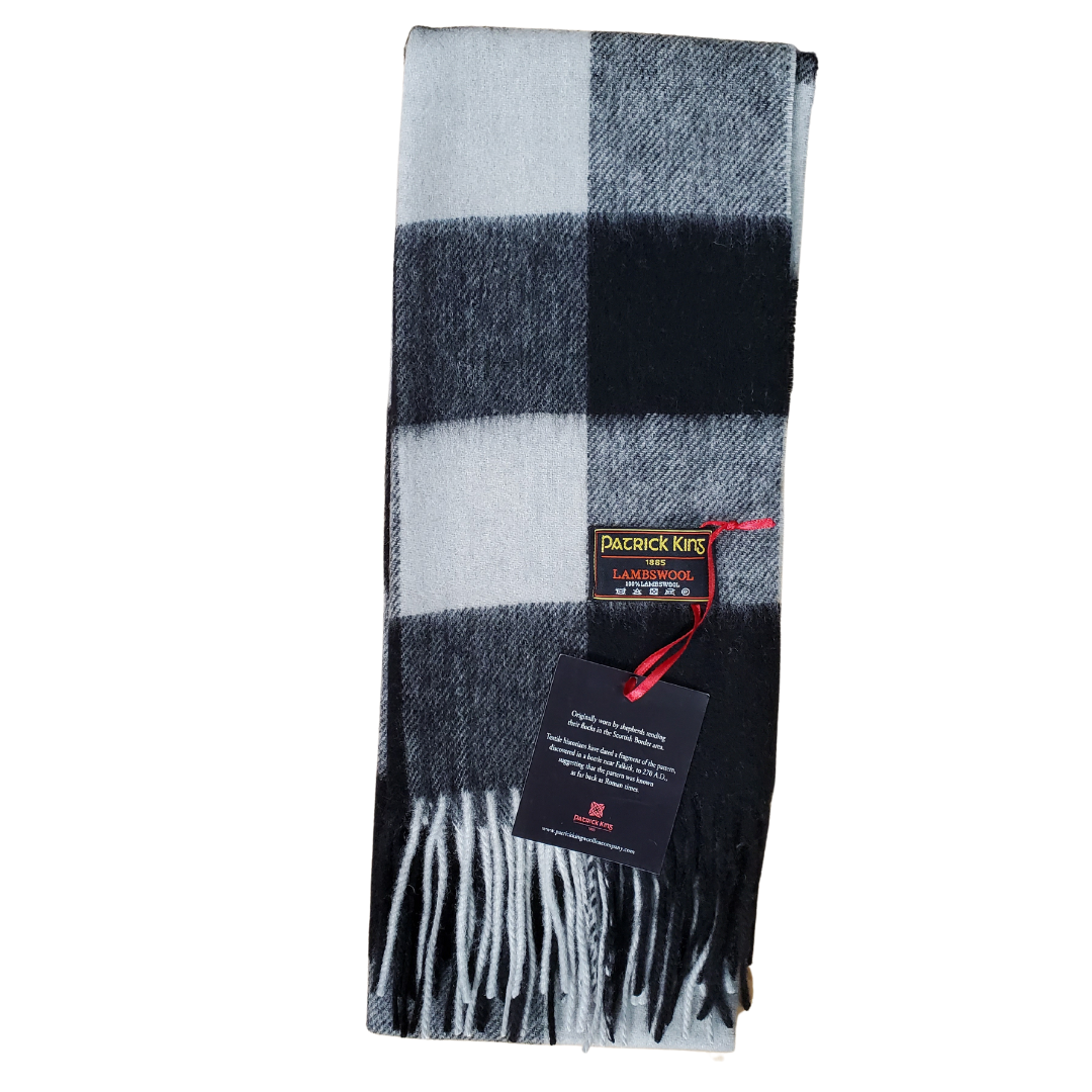 This gorgeous scarf is made with 100% lambswool wool. Originally worn by shepherds tending their flocks in the Scottish Border area. Now worn globally as a timeless pattern, everyone needs a piece of tartan fabric in their wardrobe.  Imported from Scotland