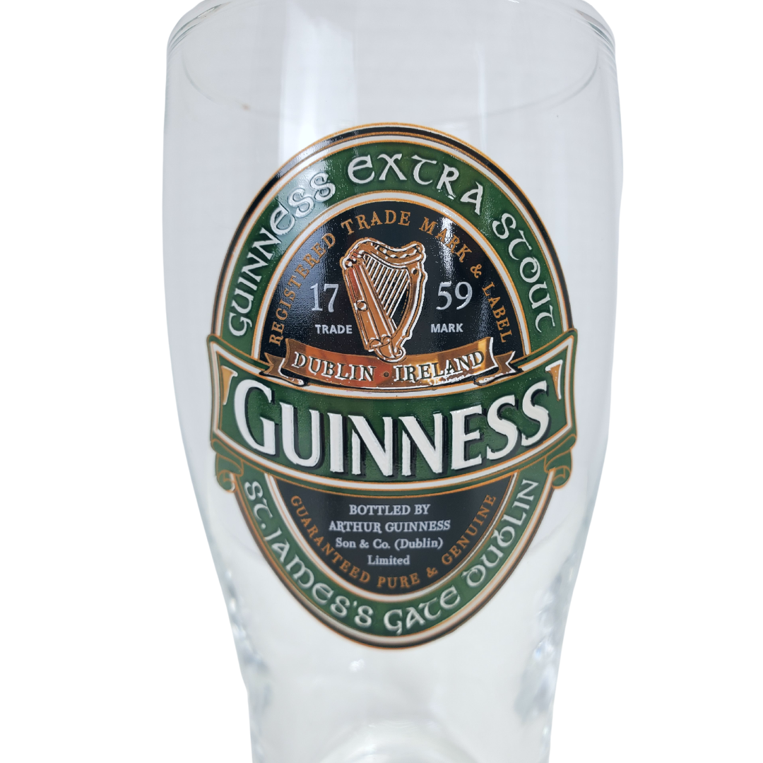 Official Guinness Pint Glasses 4 Pack Ireland Collection Design