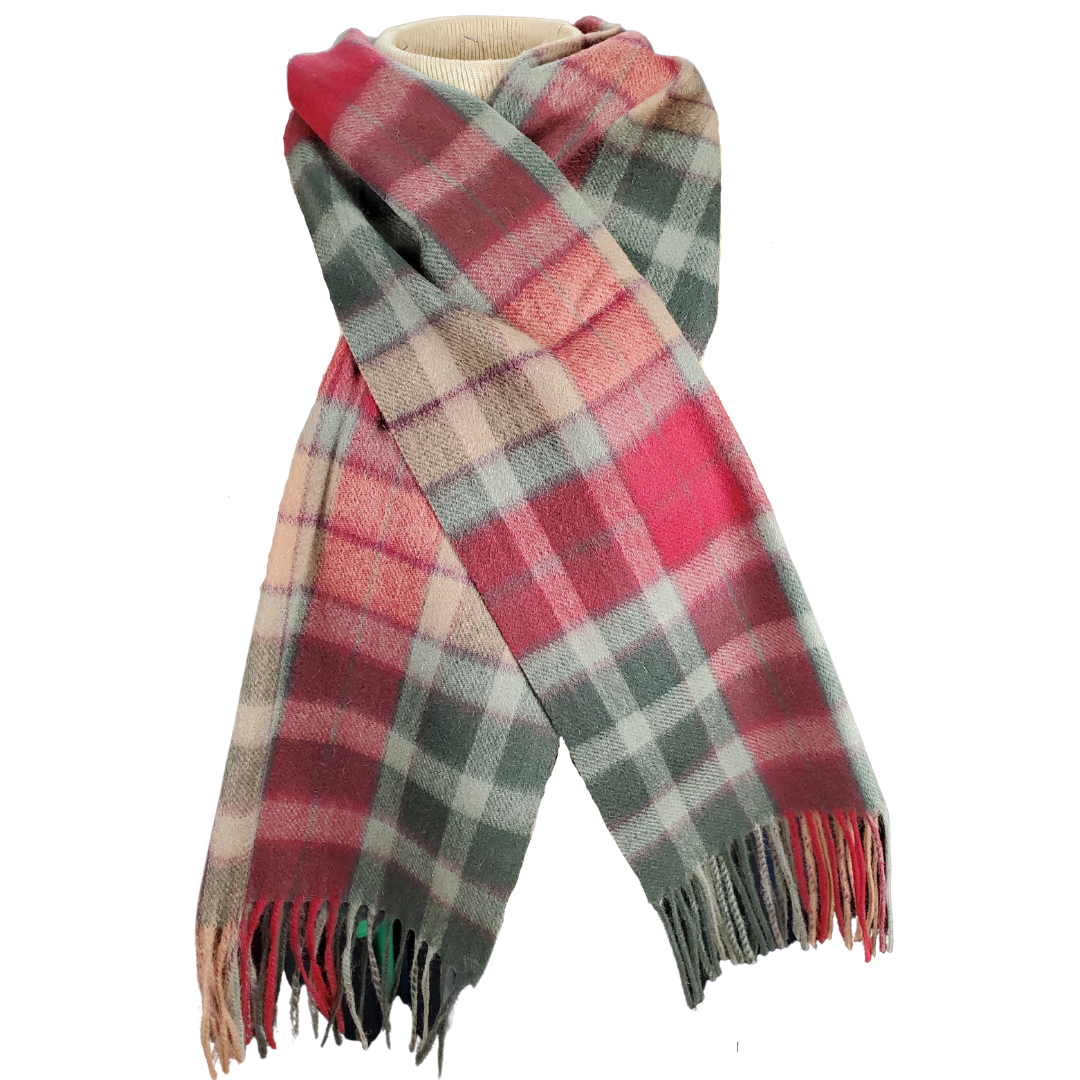 Bundle up and stay warm in this Autumn Buchanan scarf. This gorgeous scarf is made with 100% lambswool wool. Originally worn by shepherds tending their flocks in the Scottish Border area. Now worn globally as a timeless pattern, everyone needs a piece of tartan fabric in their wardrobe. 30 x 40cm.  Imported from Scotland