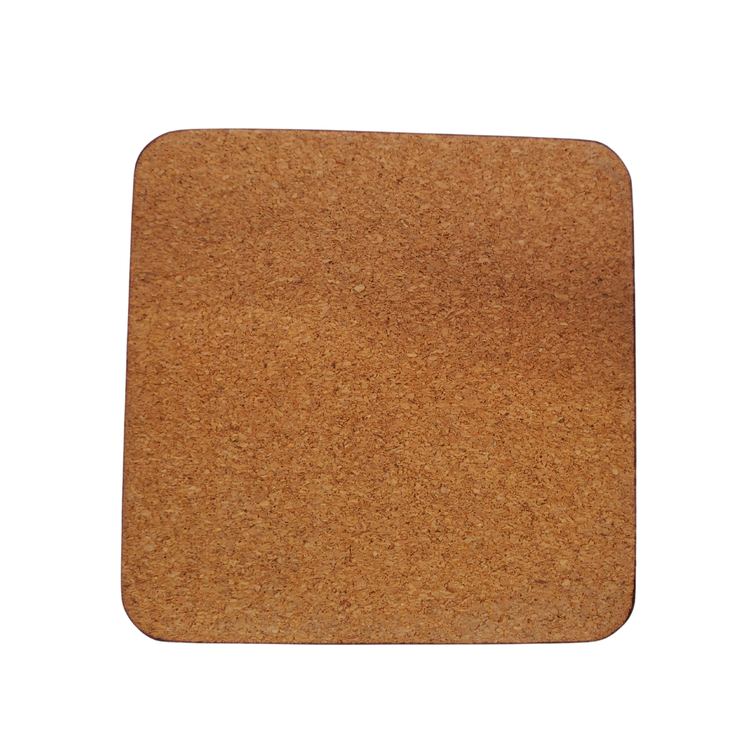 The back of the coasters are cork, this image features the cork backing of the Guinness coasters.