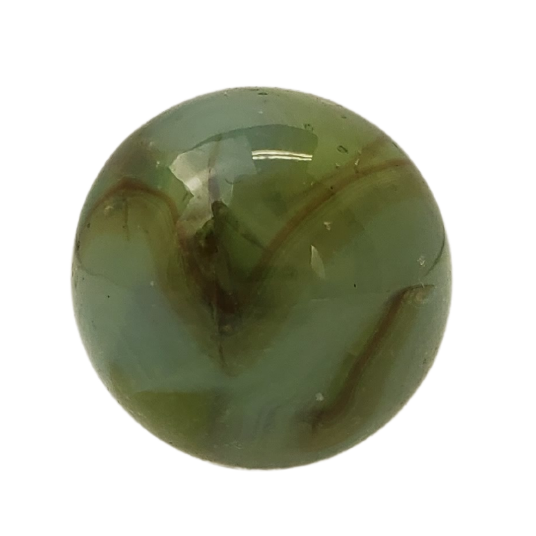 Vintage swirl agate marble. 28.15mm. Nice green swirl. Great condition.