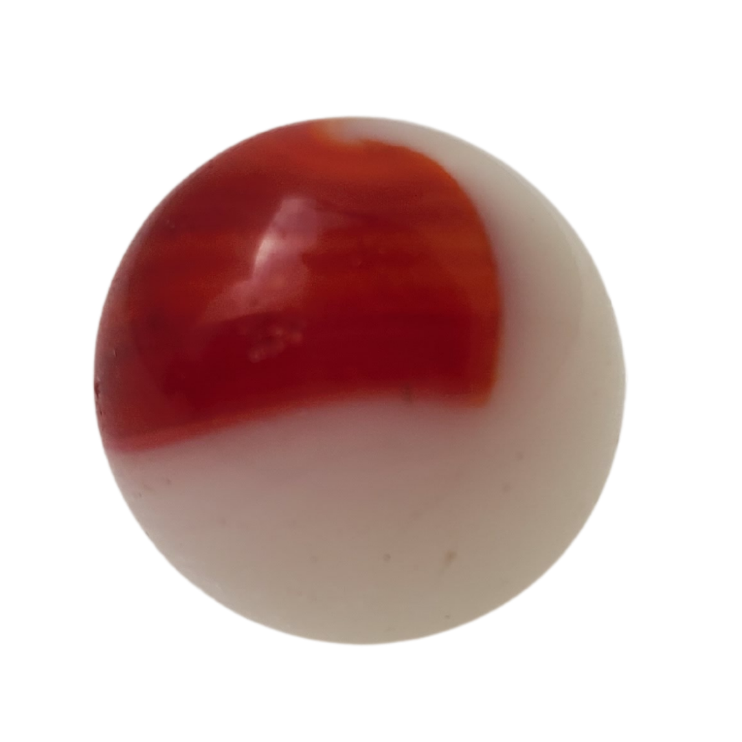 Vintage swirl agate marble. 15.88mm. Nice white and red swirl. Great condition.