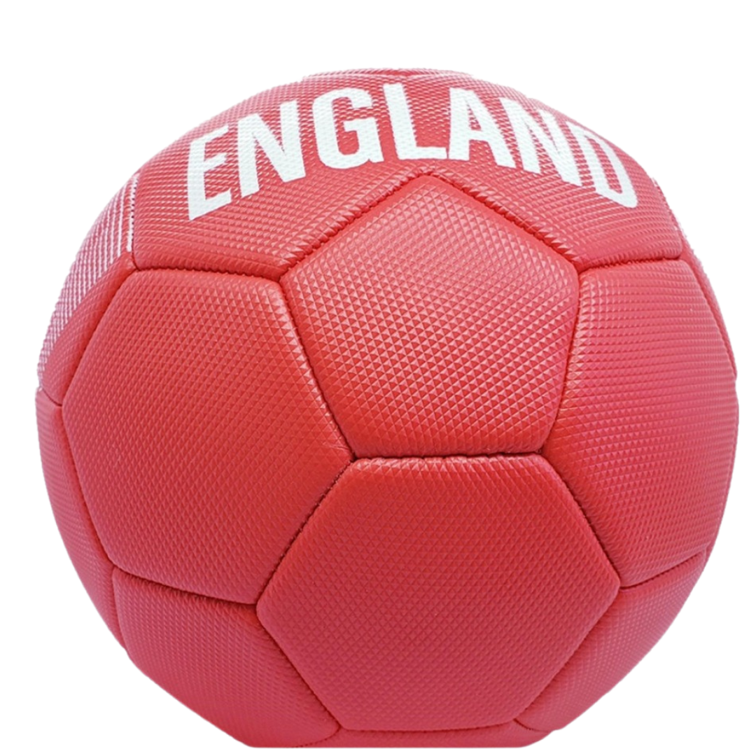 This size 5 England red football is perfect for any football fan who loves a kick about in the summer. This football has a red design that features the text "ENGLAND." This is the perfect gift for the young football fan! You're sure to never lose your football again with this bright red colour that will contrast the earth below it!